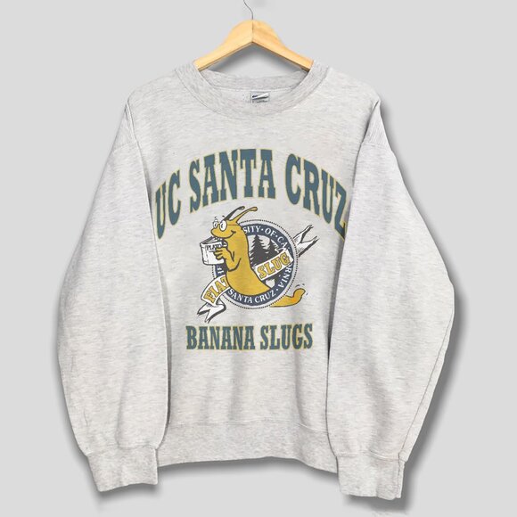 Vintage 90s University of California Santa Cruz Slugs UC Santa Cruz Sweatshirt - Picture 1 of 2